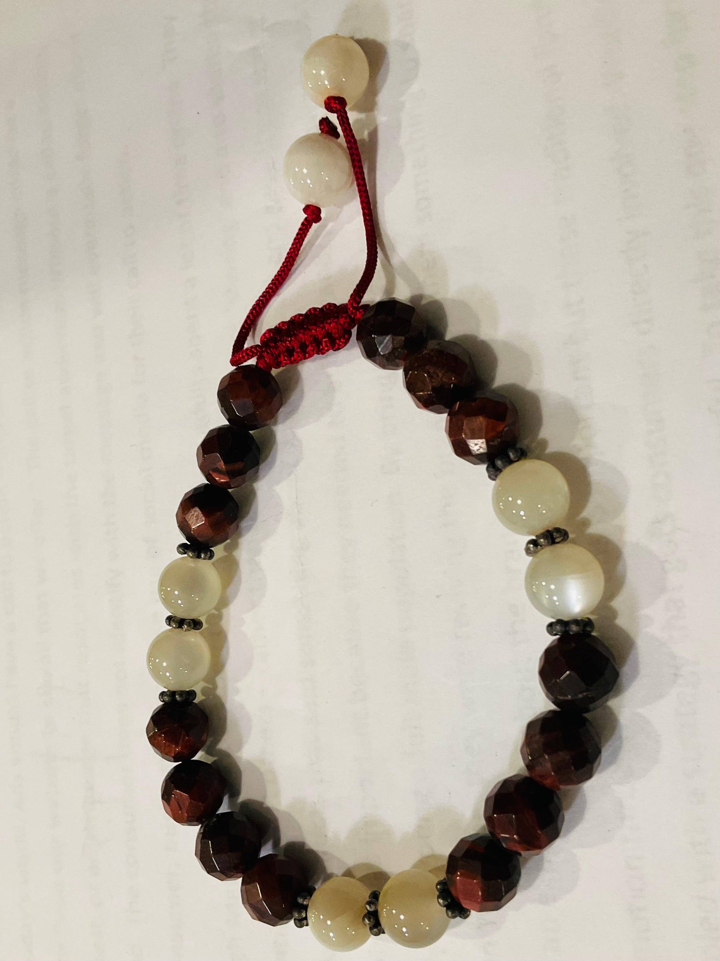 Moonstone and red tiger eye