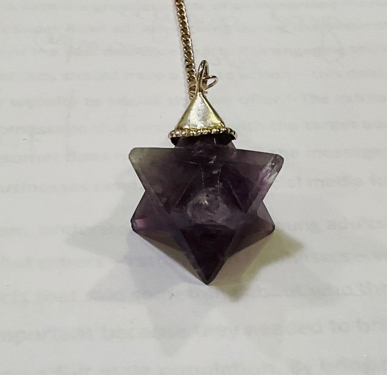 Amethyst merkaba pendulum