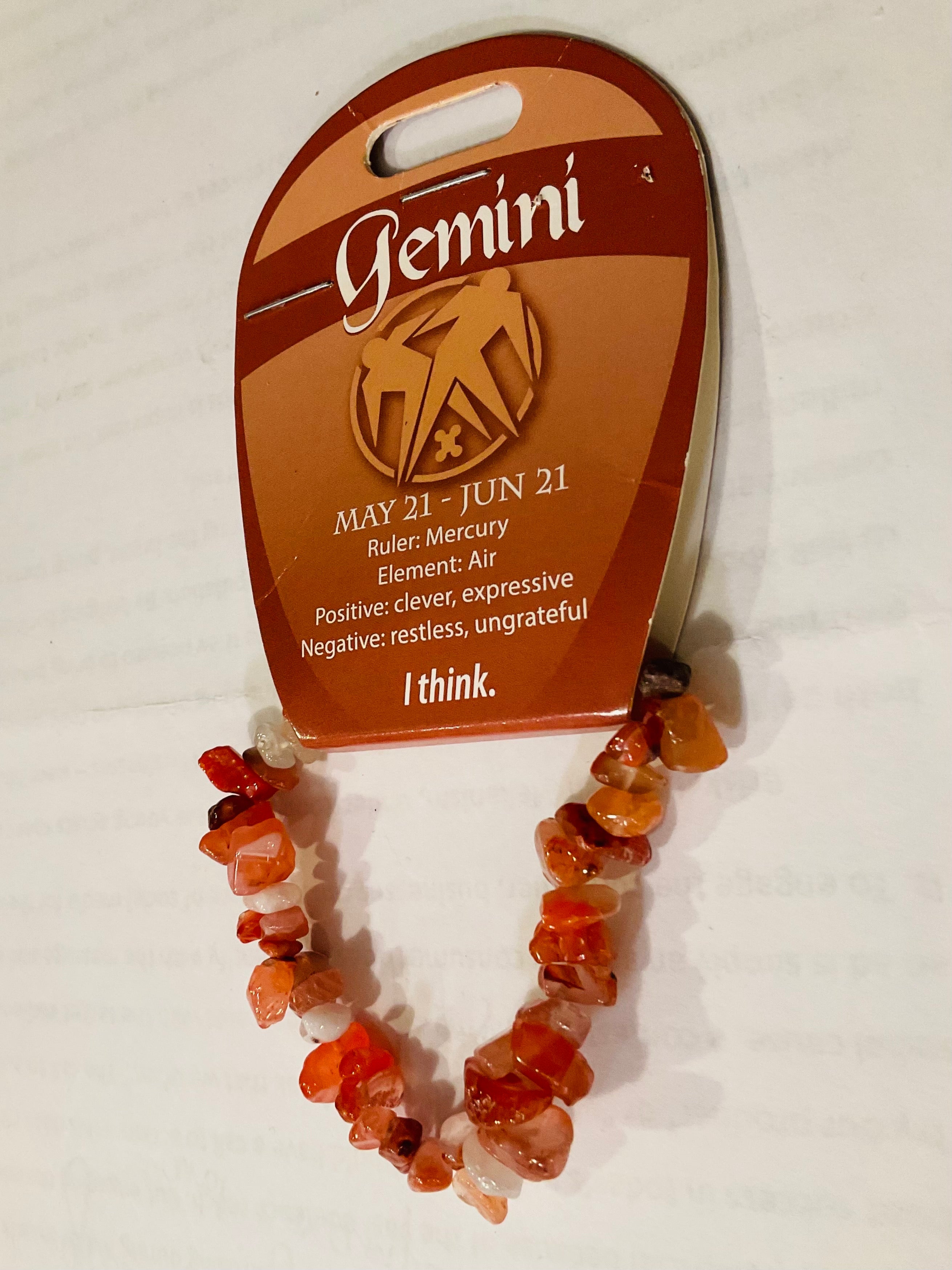 Gemini zodiac bracelet
