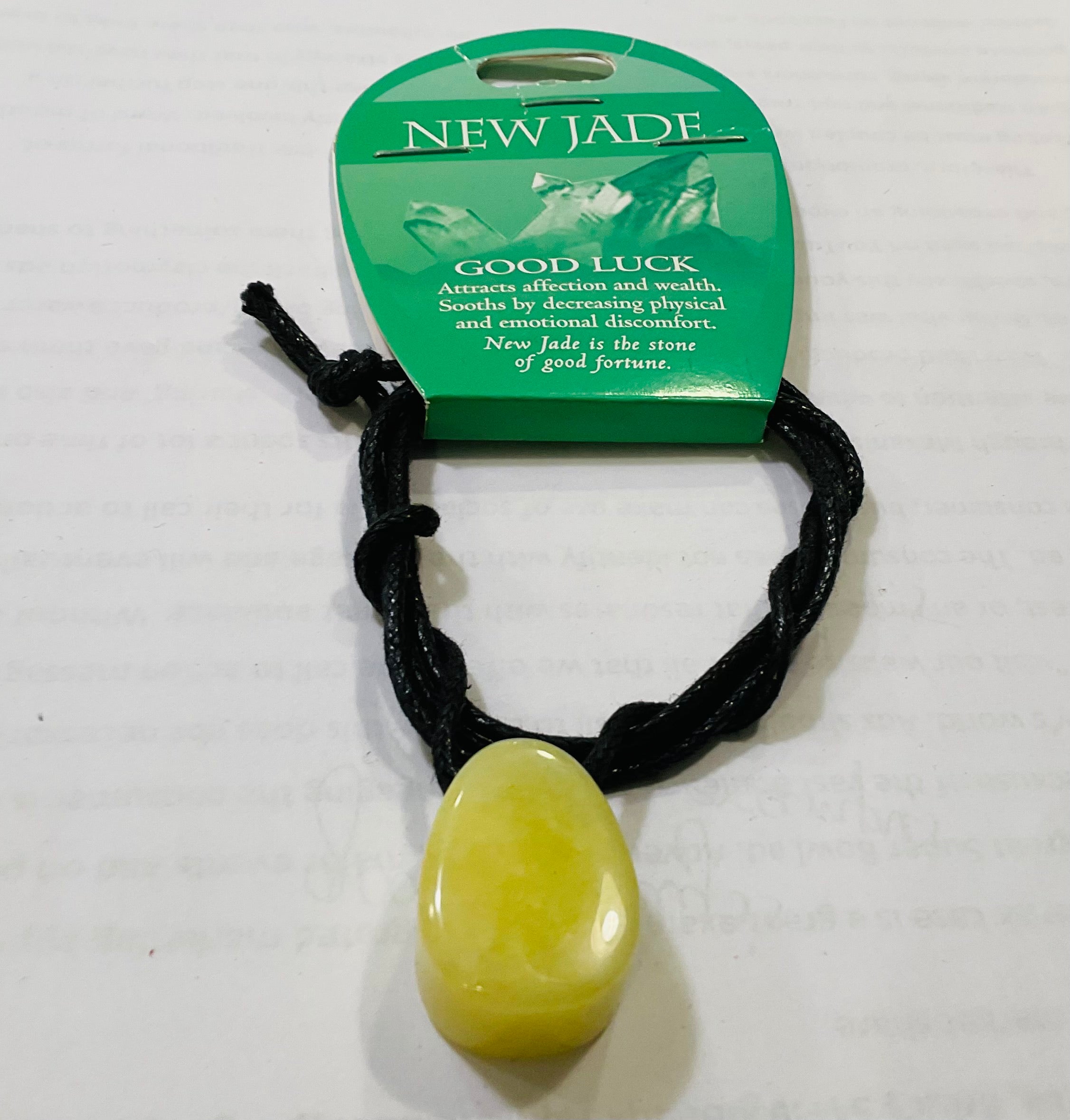 New jade good luck pendant