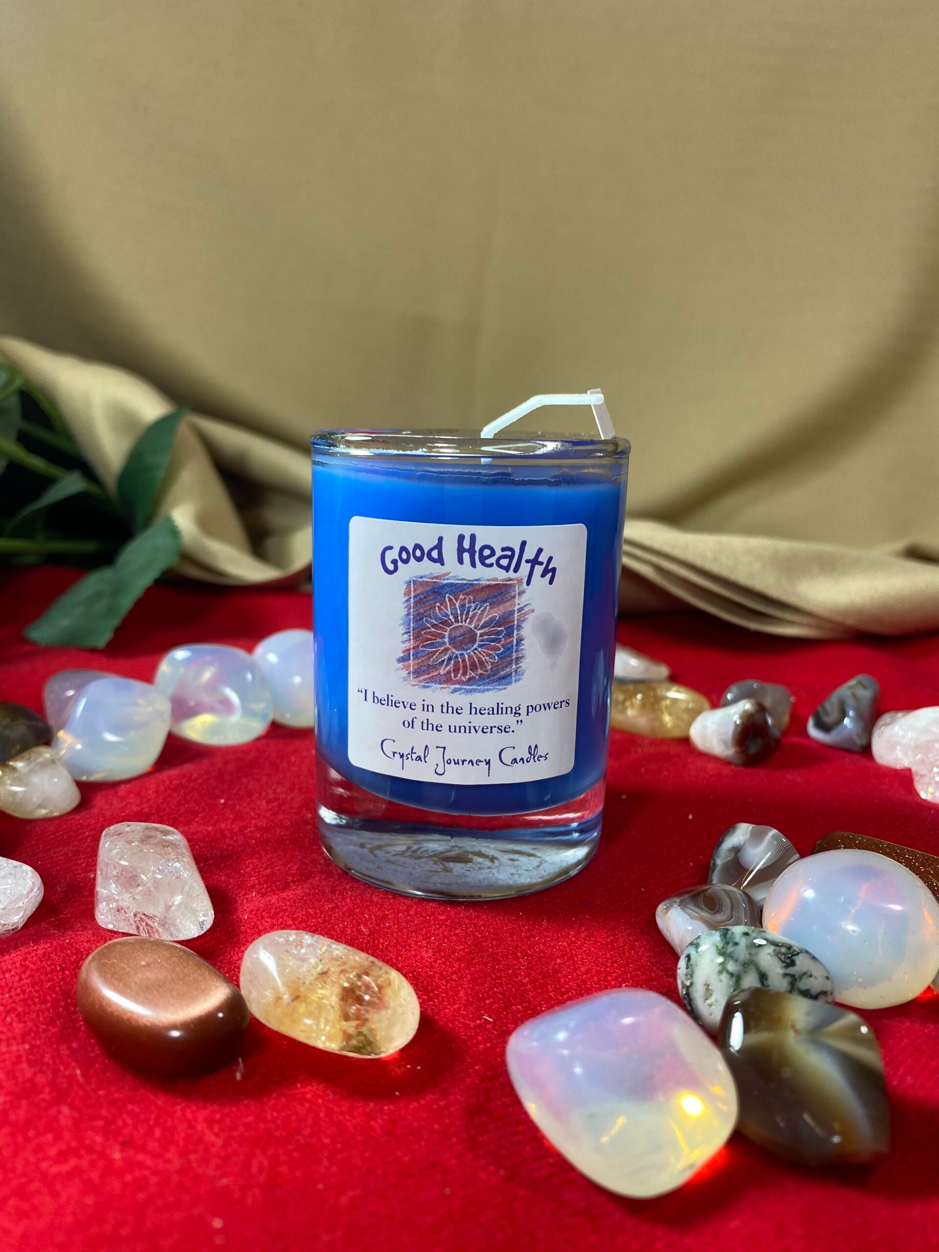 Good Health Glass Votive Candle