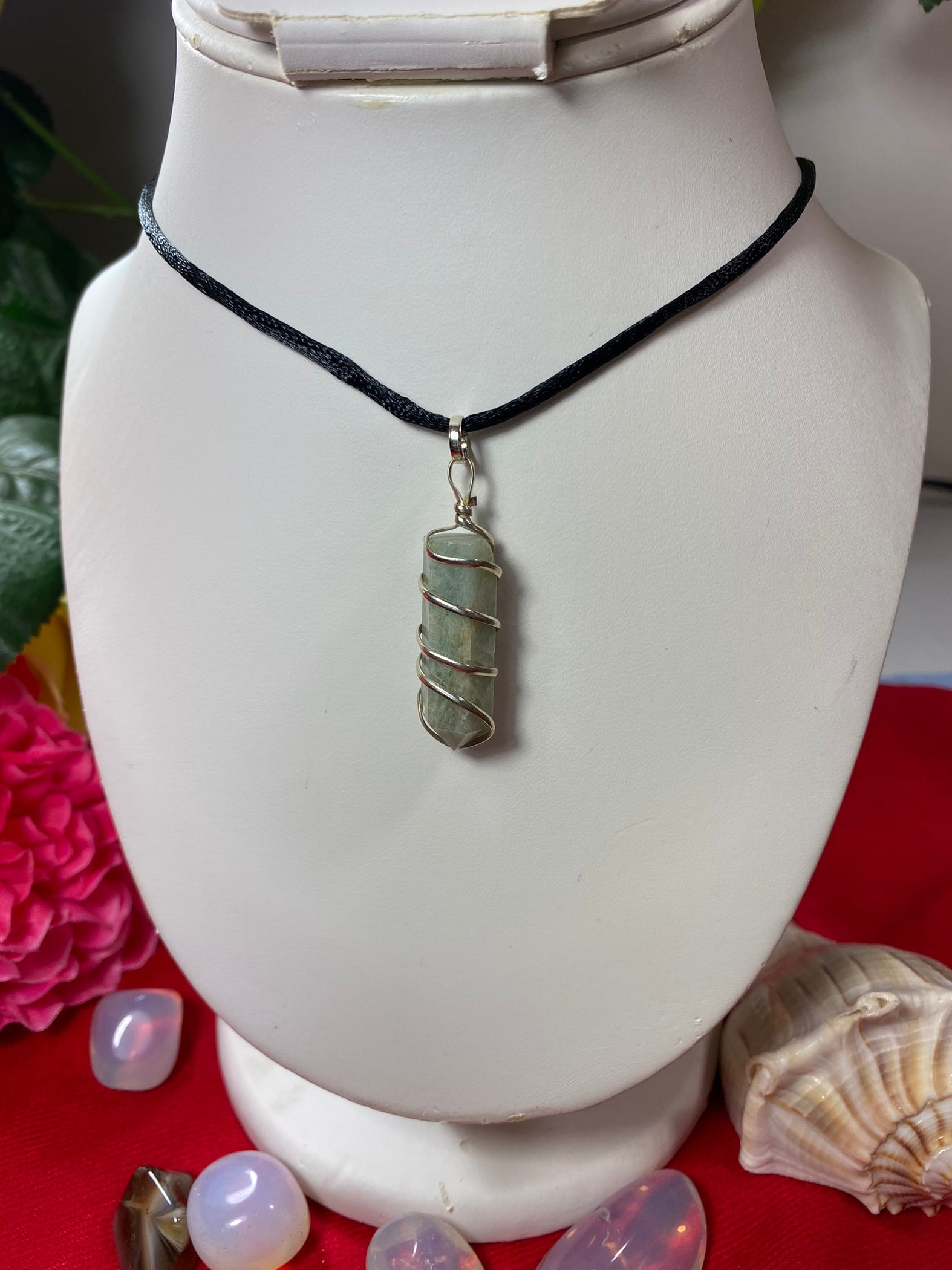 Aquamarine Wrapped Pendant