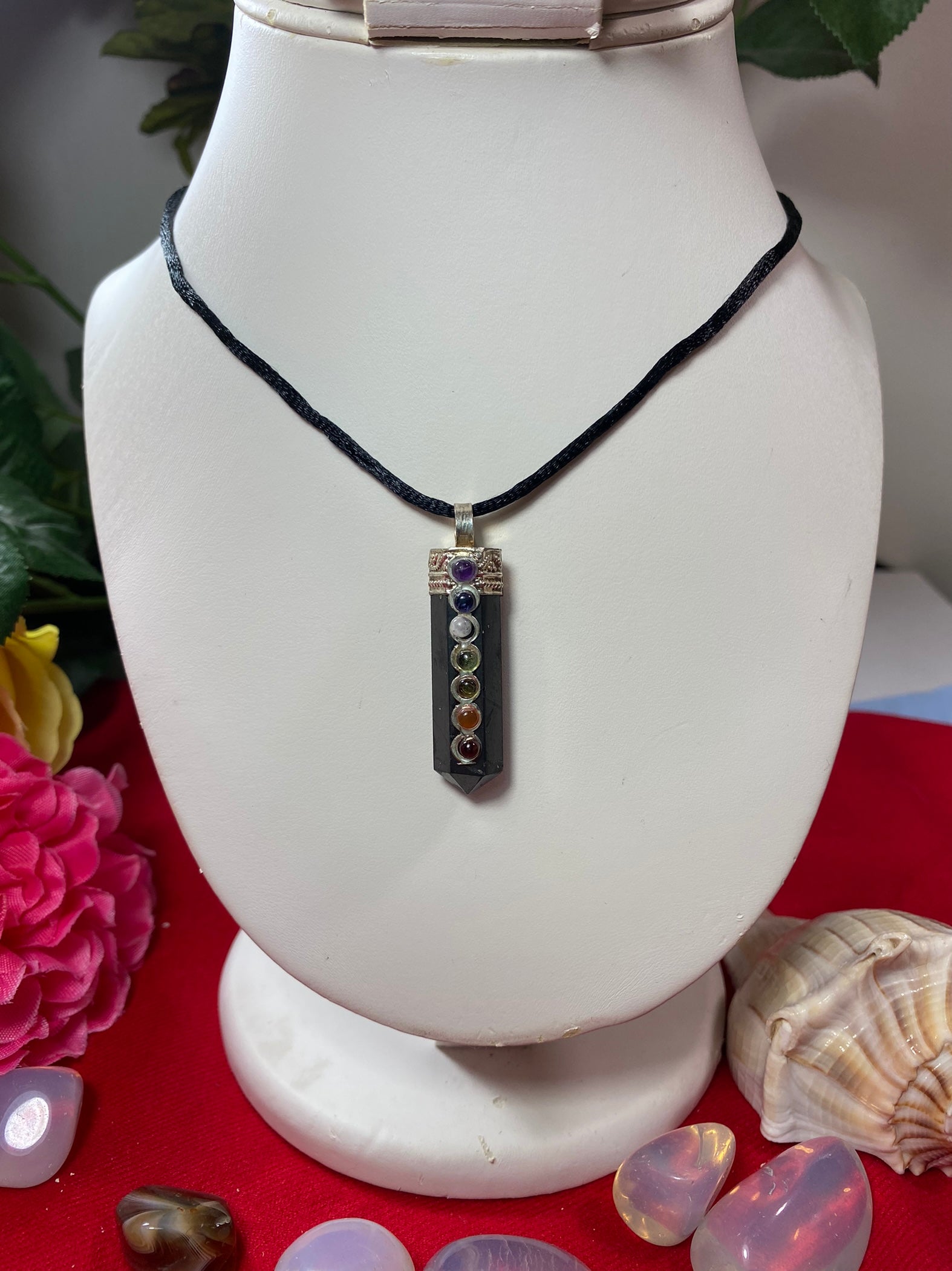 Shungite Chakra Pendant Design 2