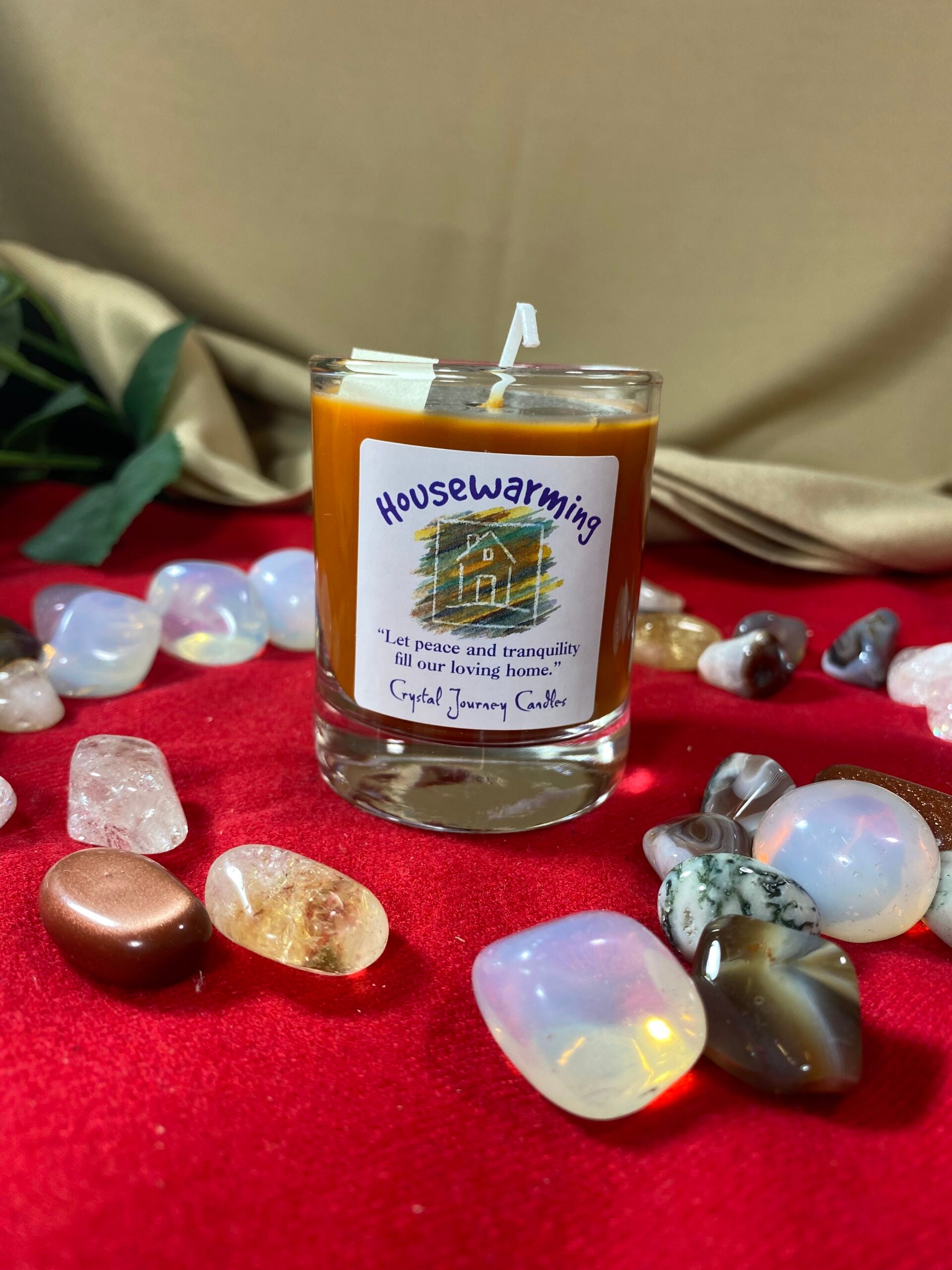 Housewarming Glass Votive Candle