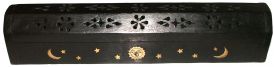 Wood Boxed Incense Burner-Black