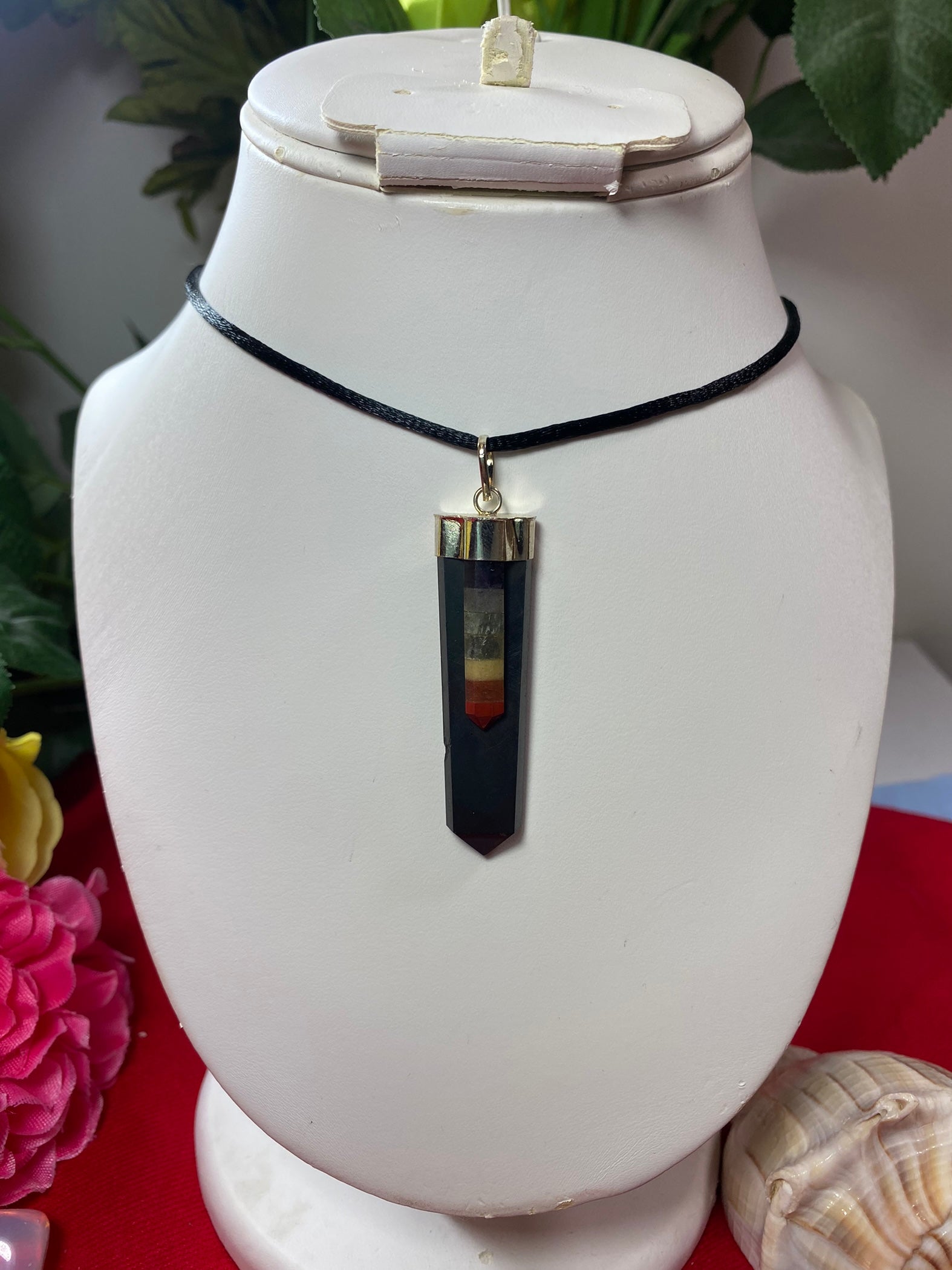 Shungite Chakra Pendant Design 3