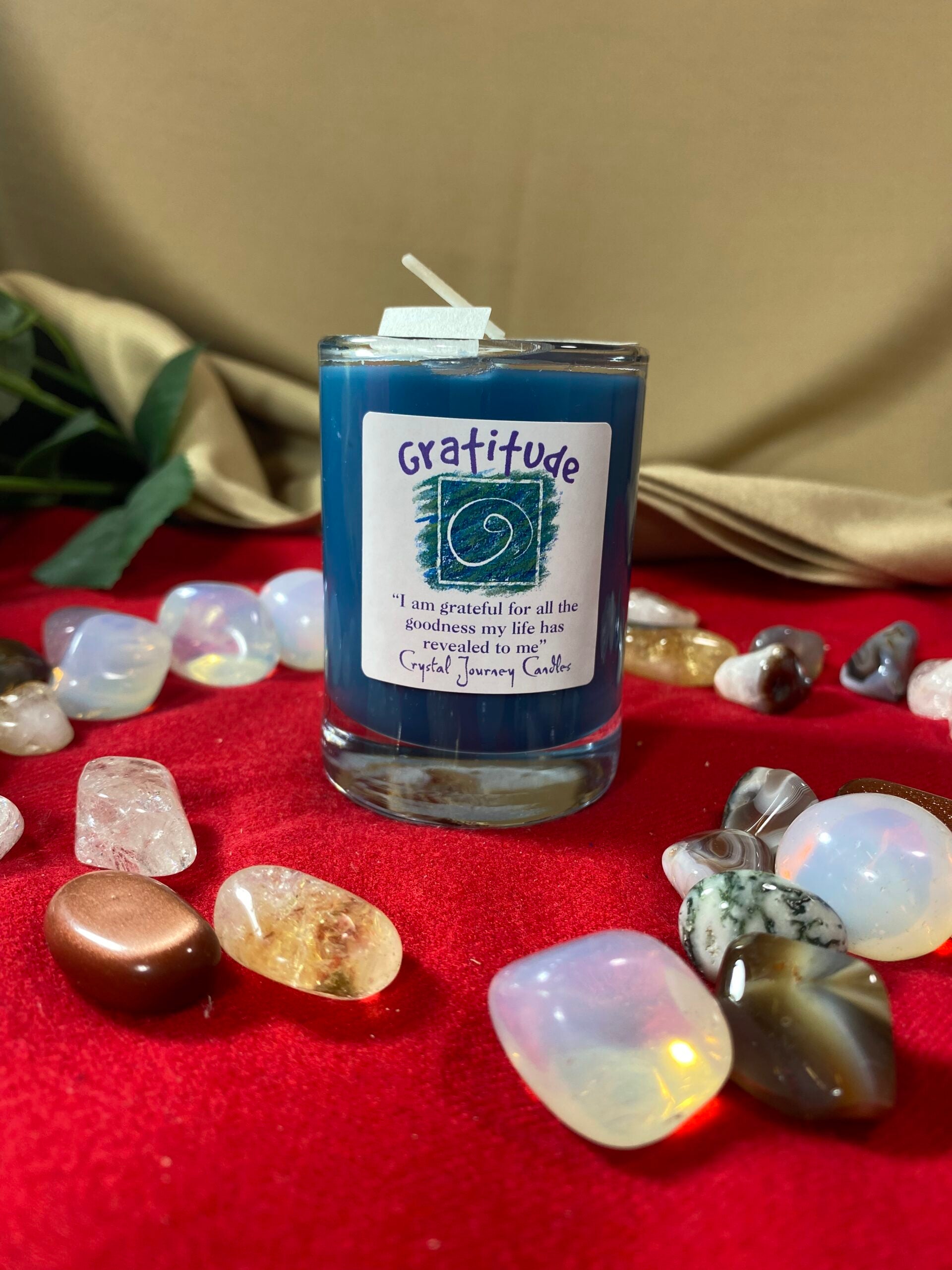 Gratitude Glass Votive Candle