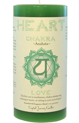 Heart Chakra pillar Candle