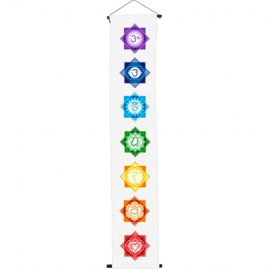 7 Chakra Banner White