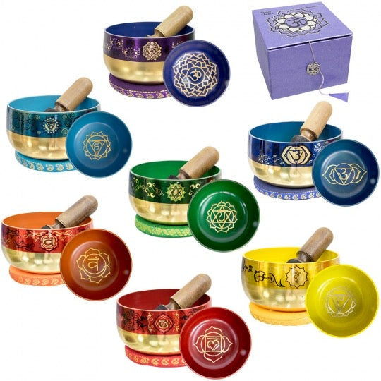 Seven Chakra Singing Bowls Set