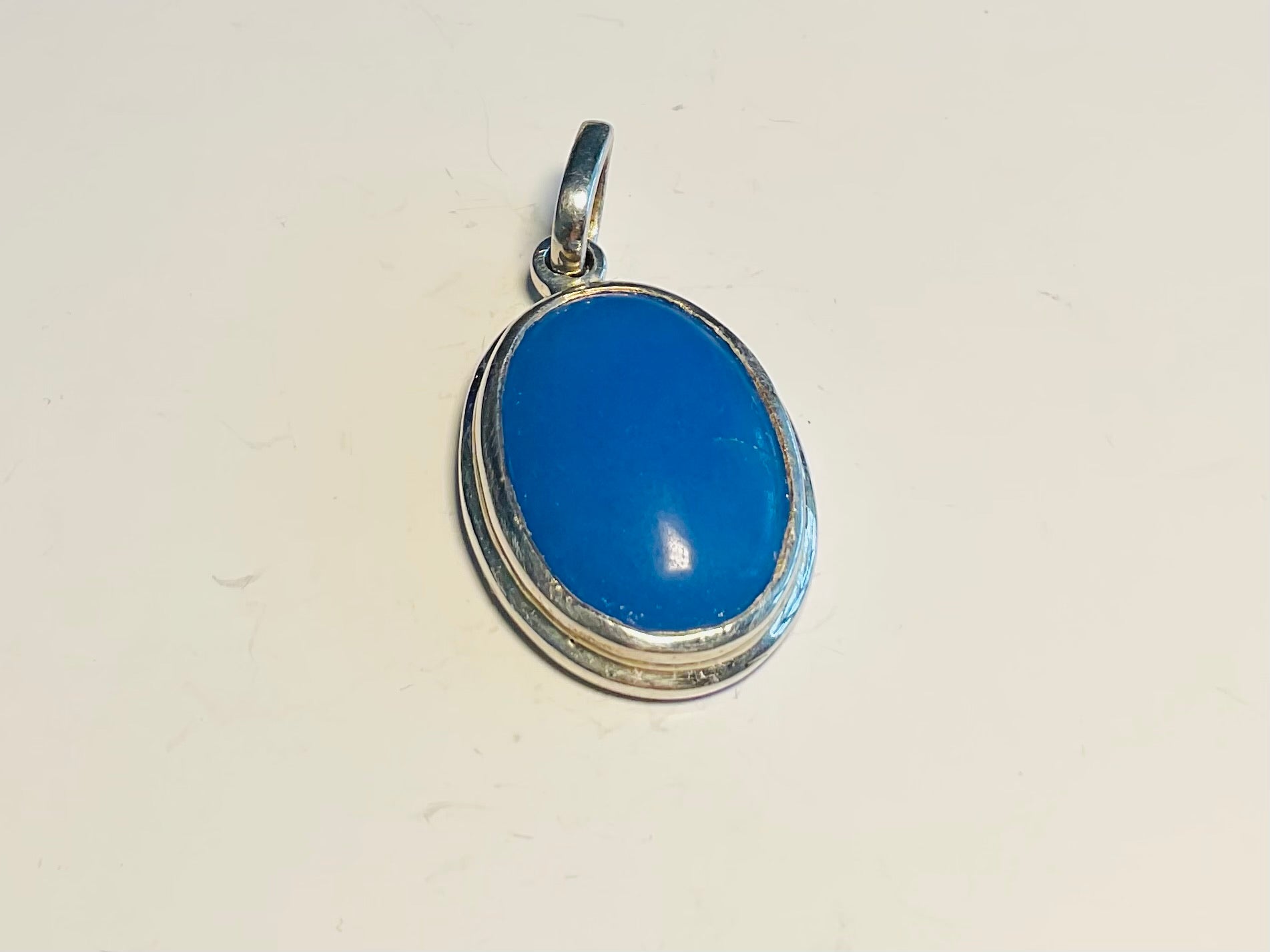 Blue agate pendant