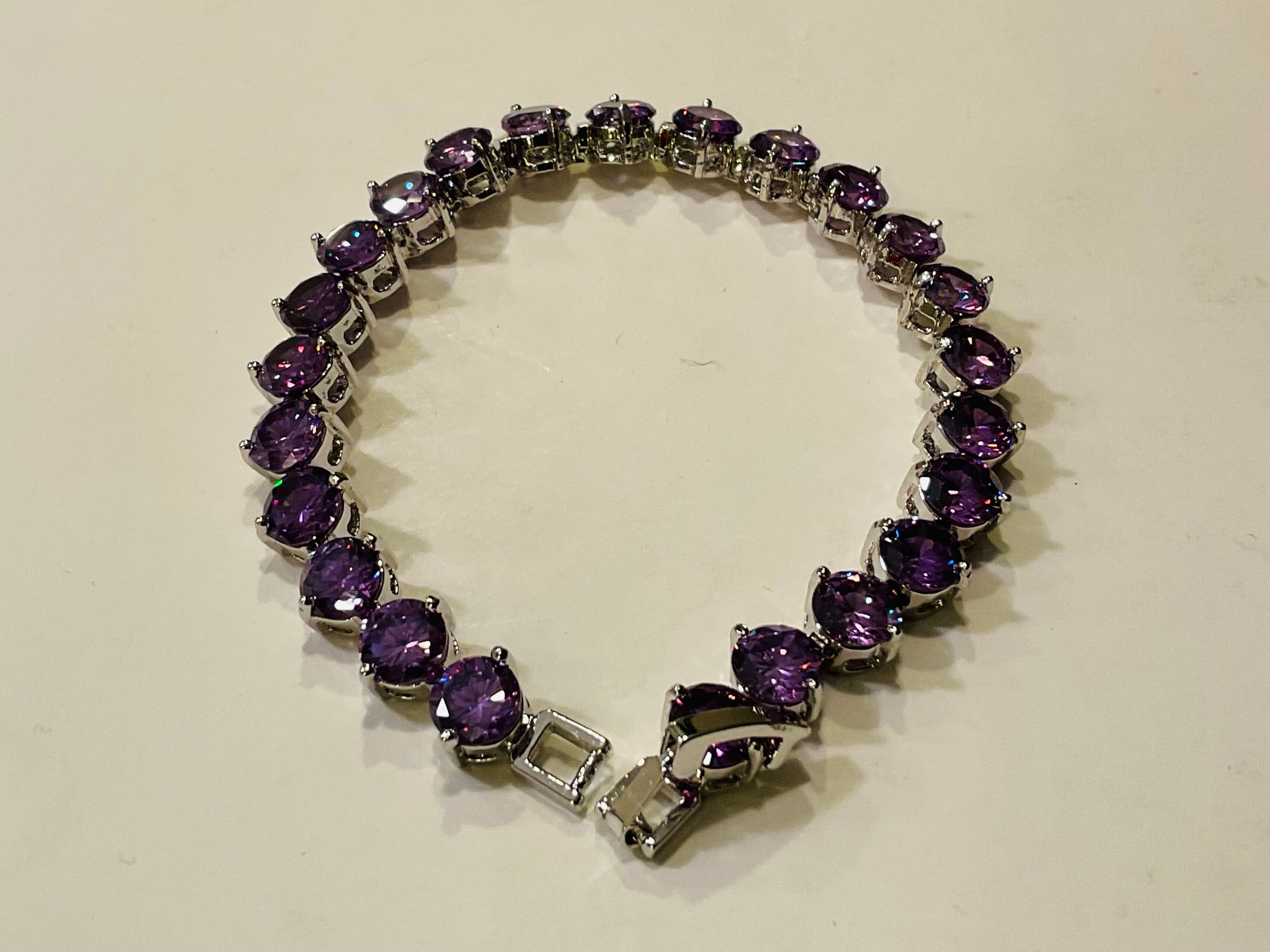 Purple crystal bracelet