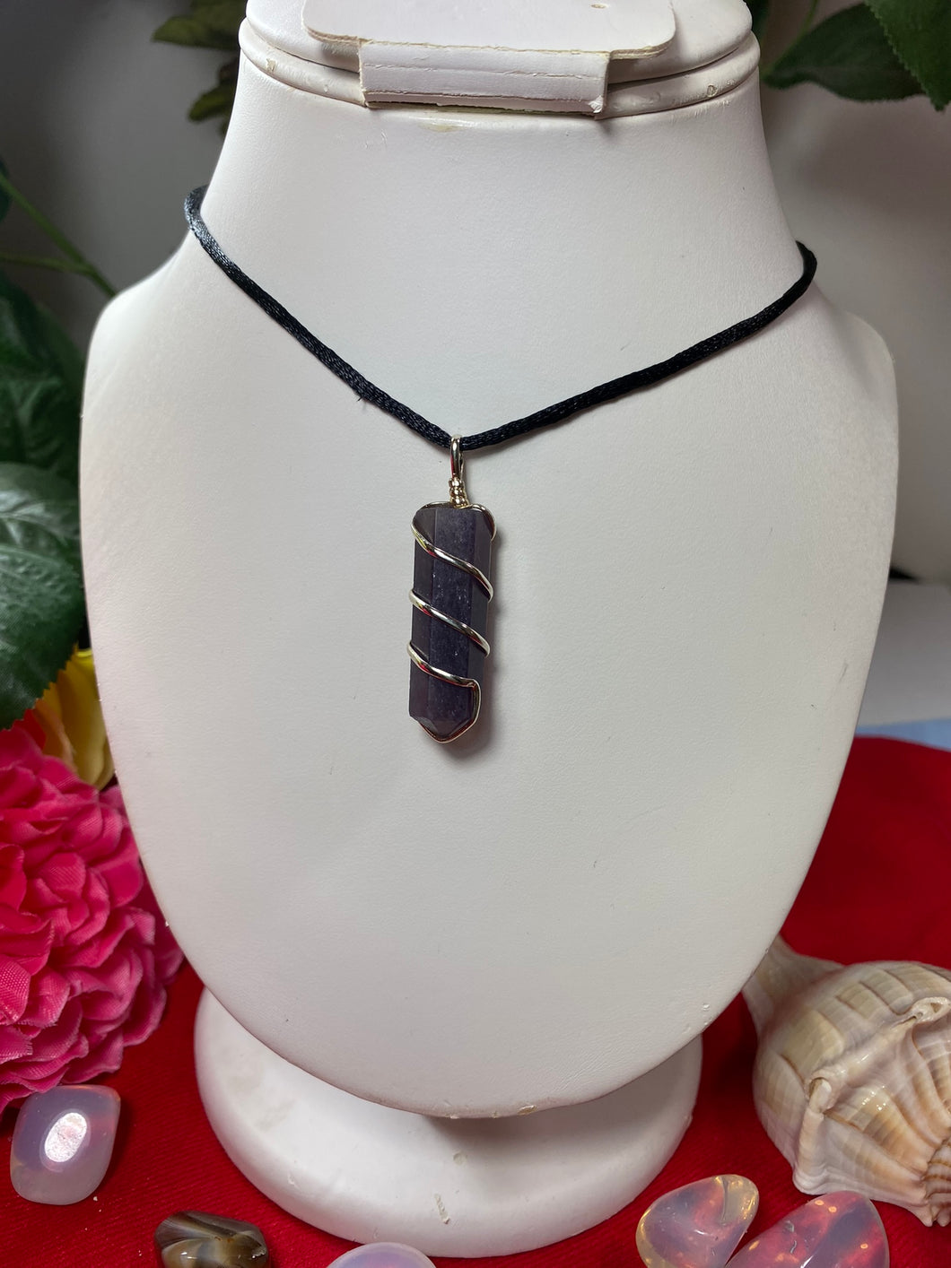 Lepidolite Wrapped Pendant