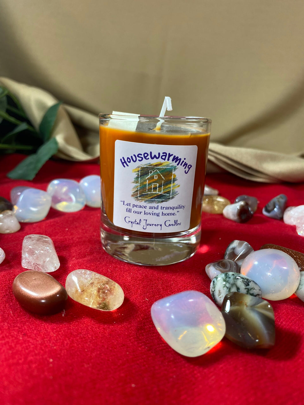 Housewarming Glass Votive Candle