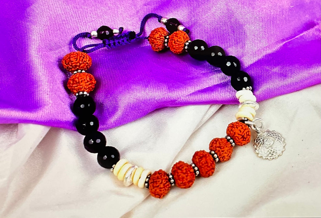Amethyst/rudraksha crown chakra bracelet